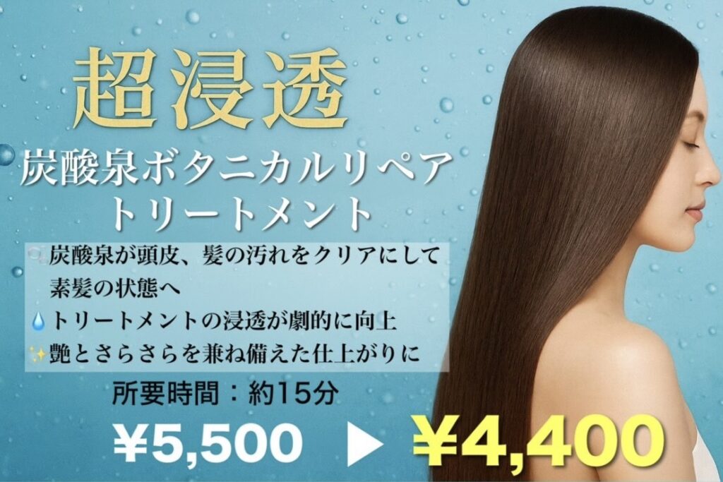 超浸透炭酸泉ボタニカルリペアトリートメント